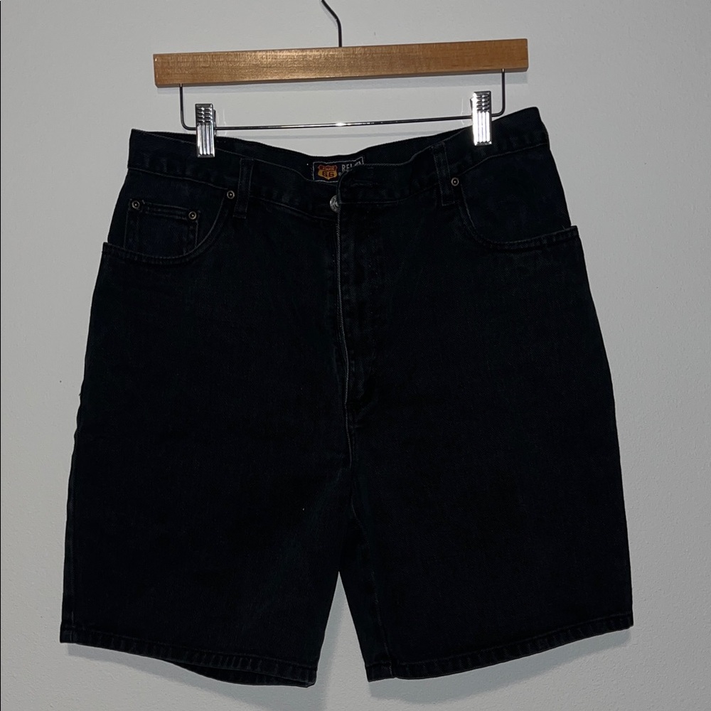 Route 66 Black Denim Shorts (9” inseam)